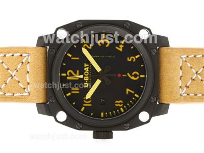 U-Boat Thousands of Feet Swiss ETA 2824 Movement PVD Case-Yellow Number Markers