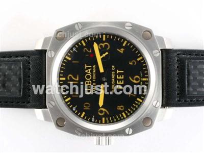 U-Boat Thousands of Feet Swiss Unitas 6497 Movement with Black Dial-Yellow Marking
