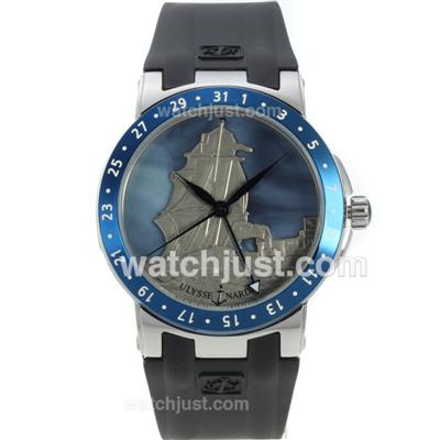 Ulysse Nardin Automatic Blue Bezel with Blue Dial-Rubber Strap