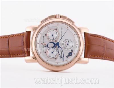 Ulysse Nardin Classic Automatic Rose Gold Case with White Dial