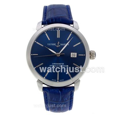 Ulysse Nardin Classico Stick Markers with Blue Dial-18K Plated Gold Movement
