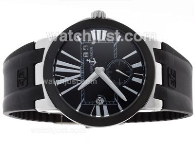 Ulysse Nardin Dual Time Automatic with Black Dial-Rubber Strap