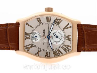 Ulysse Nardin Ludovico Automatic Rose Gold Case with Champagne Dial-Roman Marking