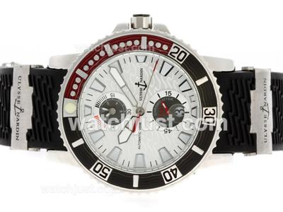 Ulysse Nardin Marine Automatic with White Dial-Red/Black Bezel