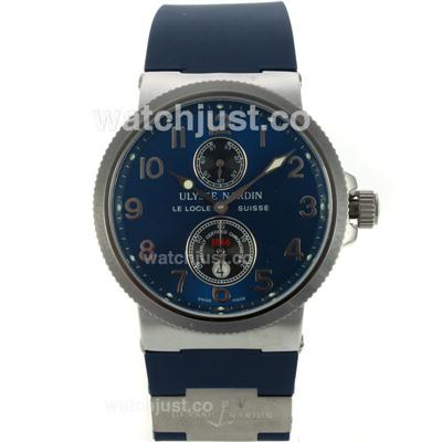 Ulysse Nardin Maxi Marine Automatic Number Markers with Blue Dial-Rubber Strap