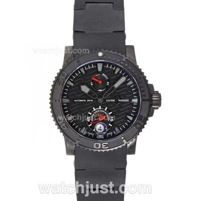 Ulysse Nardin Maxi Marine Diver Working Power Reserve Automatic PVD Case with Black Dial