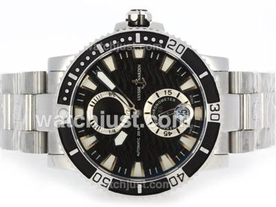 Ulysse Nardin Maxi Marine Diver Working Power Reserve Automatic with Black Dial and Bezel S/S