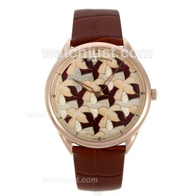 Vacheron Constantin Dove for Only Watch 2011 Automatic with Rose Gold Case-Brown Leather Strap