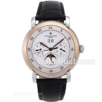 Vacheron Constantin Malte Automatic with White Dial-Leather Strap