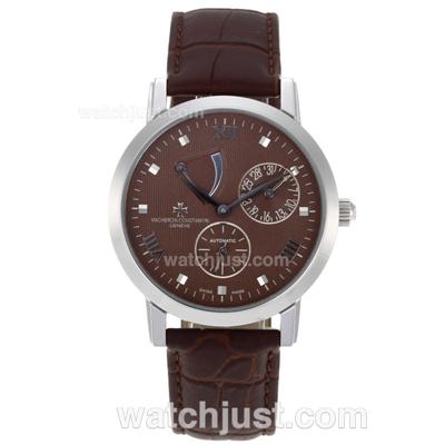 Vacheron Constantin Malte Working Power Reserve Automatic with Brown Dial-Leather Strap