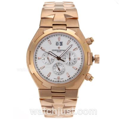 Vacheron Constantin Overseas Automatic Full Rose Gold with White Dial