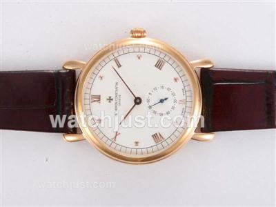 Vacheron Constantin Patrimony Manual Winding Rose Gold with White Dial