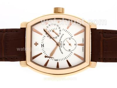 Vacheron Constantin Royal Eagle Working Power Reserve Automatic Rose Gold Case with White Dial