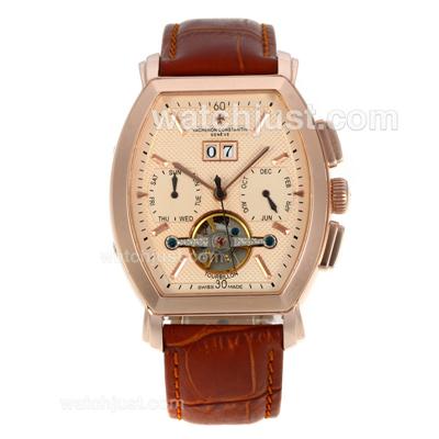 Vacheron Constantin Tourbillon Automatic Rose Gold Case with Champagne Dial