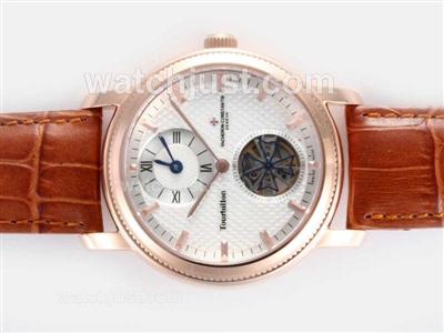 Vacheron Constantin Tourbillon Regulateur Automatic Rose Gold Case with White Dial