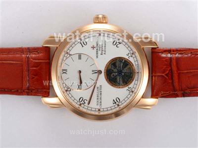 Vacheron Constantin Tourbillon Regulateur Automatic Rose Gold with White Dial