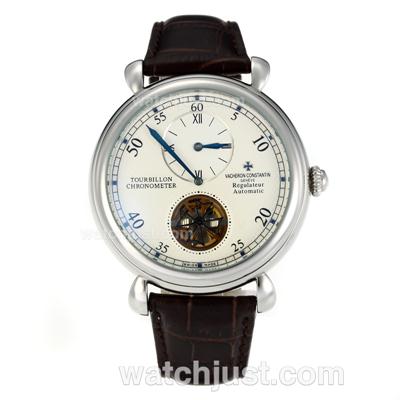 Vacheron Constantin Tourbillon Regulateur Automatic with White Dial- Blue Needle