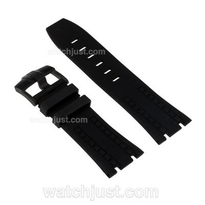 Audemars Piguet Black Rubber Strap with PVD Buckle for Swiss Survivor Version-High Quality