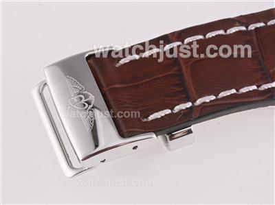 Breitling Brown Leather Strap with Deployment Buckle-For Swiss Version