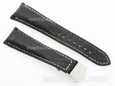 Breitling Leather Strap with Deployant Buckle - 24mm