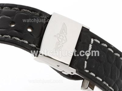 Breitling Leather Strap with Deployant Buckle - 24mm