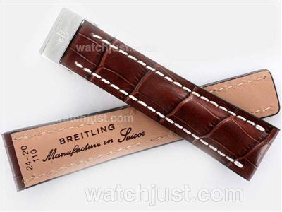 Breitling Leather Strap with Deployment Buckle for Swiss Version