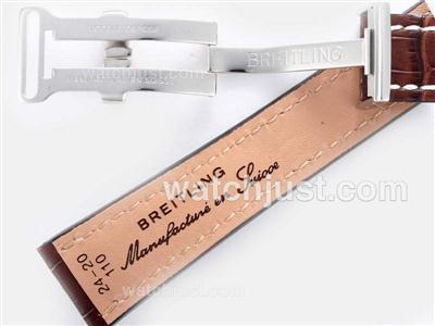 Breitling Leather Strap with Deployment Buckle for Swiss Version