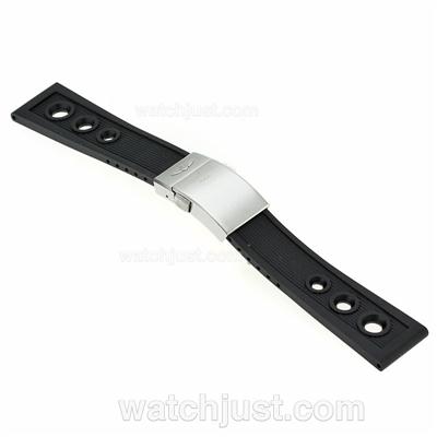 Breitling Rubber Strap with Deployment Buckle for Swiss Version