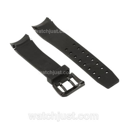 Bvlgari Black Rubber Strap with PVD Buckle