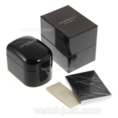 Emporio-Armani High Quality Black Wooden Box Set with Guarantee