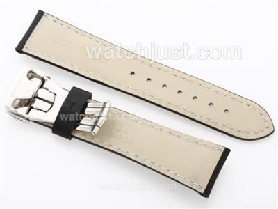 Omega Leather Strap with Deployant Buckle-22mm For Swiss Version