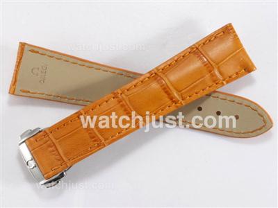 Omega Leather Strap with Deployment Buckle For Planet Ocean Swiss Version