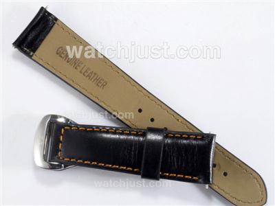 Omega Leather Strap with Deployment Buckle
