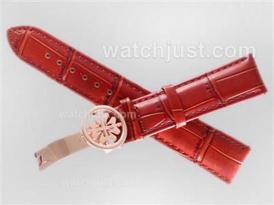 Patek Philippe Brown Leather Strap with Deployment Buckle
