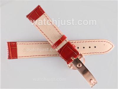 Patek Philippe Brown Leather Strap with Deployment Buckle