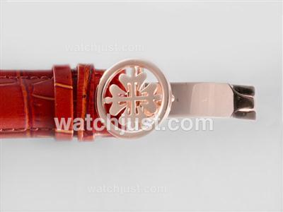 Patek Philippe Brown Leather Strap with Deployment Buckle