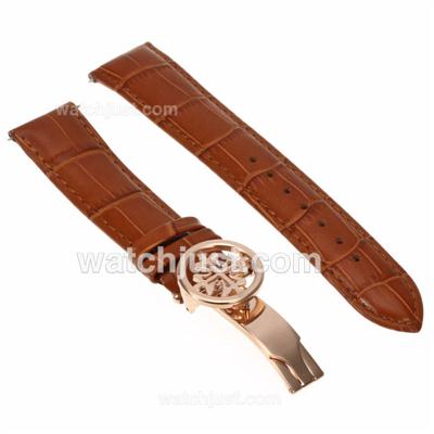 Patek Philippe Leather Strap with Deployment Buckle