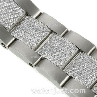 Rolex Stainless Steel Strap with Diamonds for GMT Swiss Version