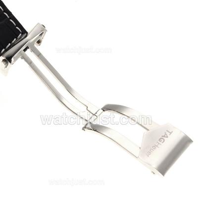 Tag Heuer Black Leather Strap with Deployment Buckle