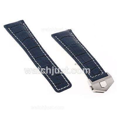 Tag Heuer Blue Leather Strap with Deployment Buckle