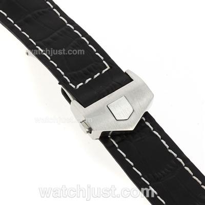 Tag Heuer Leather Strap With Deployment Buckle-22mm