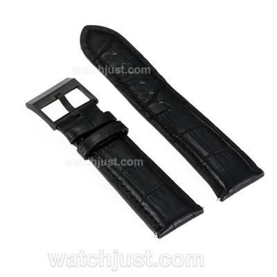 Zenith Black Leather Strap with PVD Buckle