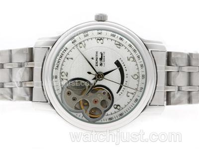 Zenith ChronoMaster Open Retrograde Automatic Number Markers with White Dial S/S-Lady Size