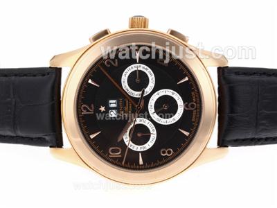 Zenith Classic Perpetual Calendar Automatic Rose Gold Case with Black Dial and Strap