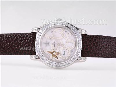 Zenith Star Open Sea Automatic Diamond Bezel with MOP Dial-Lady Size