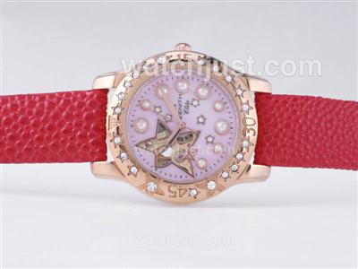 Zenith Star Open Sea Automatic Rose Gold Case Diamond Bezel with Pink MOP Dial-Lady Size